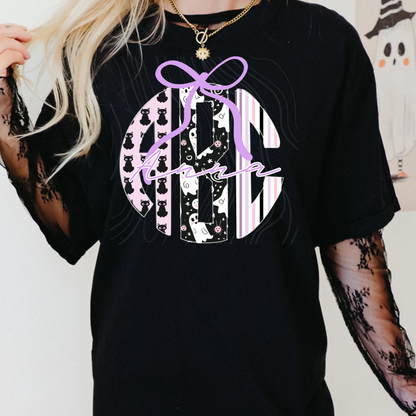 Pretty Purple Halloween - Custom Monogram Transfer