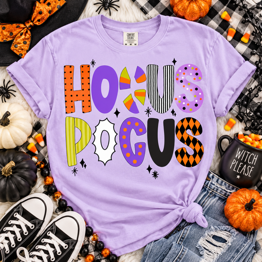 Hocus Pocus Patterned Halloween Lettering (DTF)