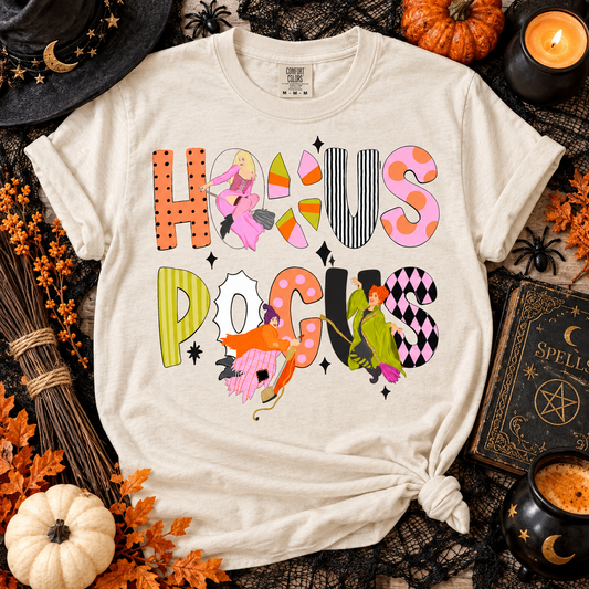 Hocus Pocus Witch Sisters Broomstick Halloween (DTF)