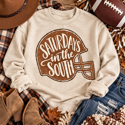 Saturdays in the South Vintage Football Helmet (DTF)