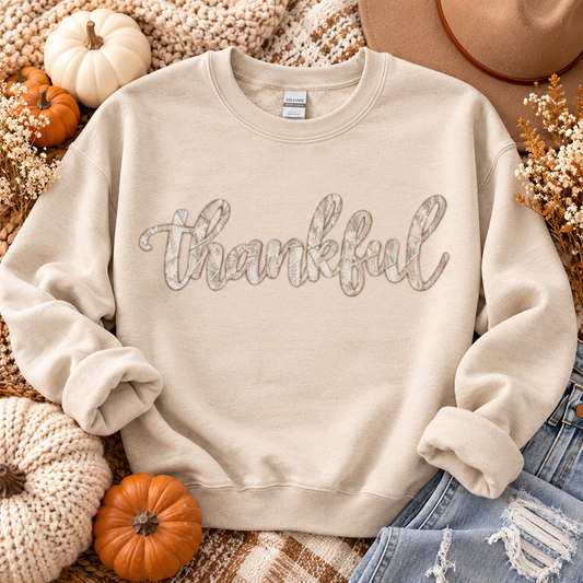 Thankful Rustic Distressed Script Cursive Word (DTF)