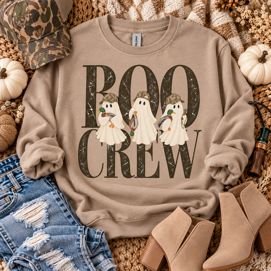 Boo Crew Duck Hunting Ghosts with Camo Hats (DTF)