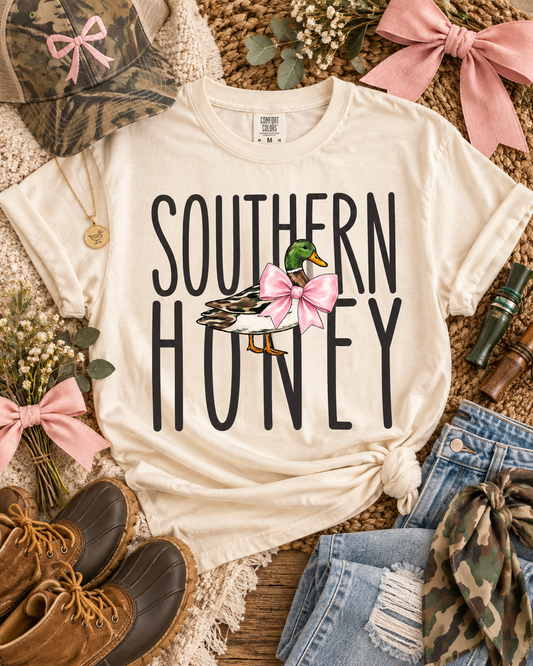 Southern Honey Mallard Duck with Pink Bow (DTF)