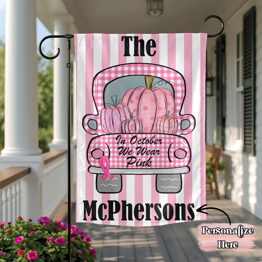 Pumpkin Truck Awareness Flag - 12x18 Inches - ‼️Fully Customizable Transfer‼️