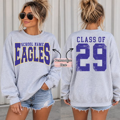 Distressed Senior School Mascot - ‼️Fully Customizable Transfer‼️