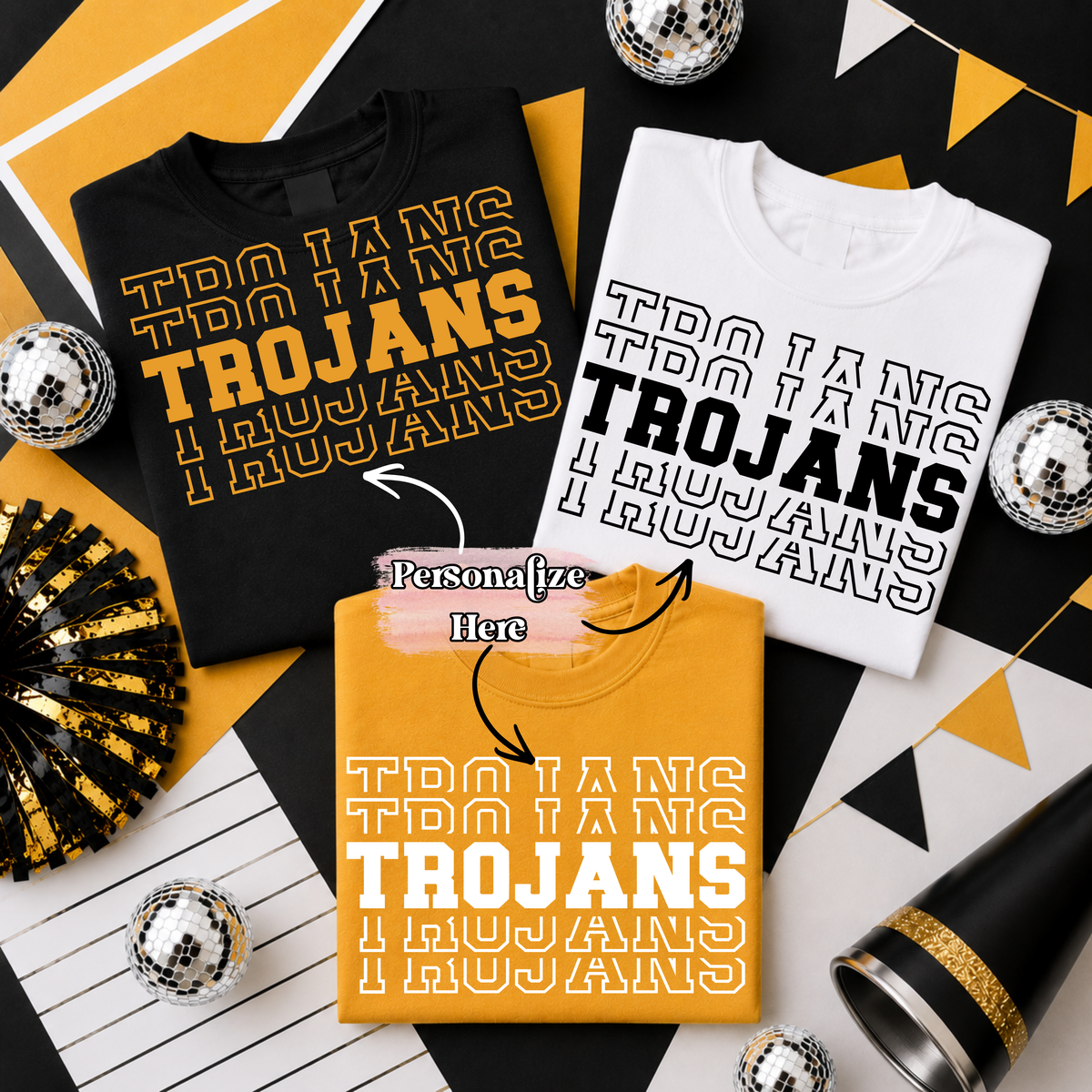 Stacked School Mascot -‼️Fully Customizable Transfer‼️