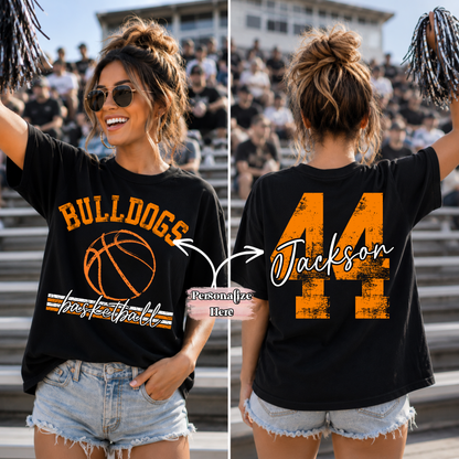 Distressed Basketball Mascot - ‼️Fully Customizable Transfer‼️