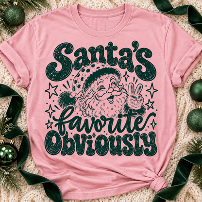 Santa's Favorite Obviously Winking Peace Sign (DTF)