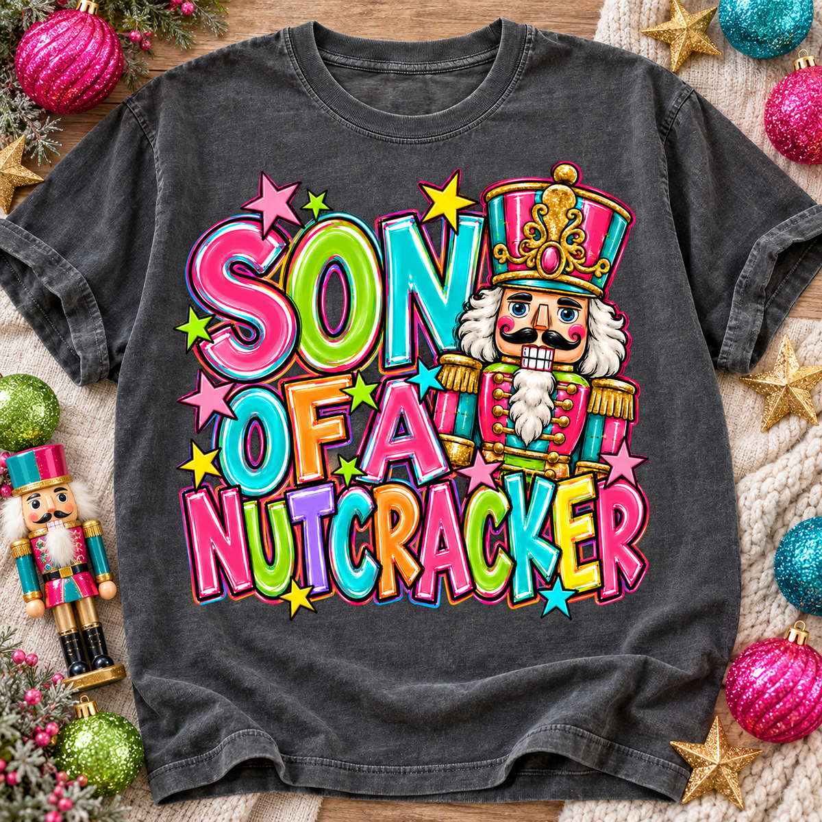 Son Of A Nutcracker Colorful Holiday Soldier (DTF)