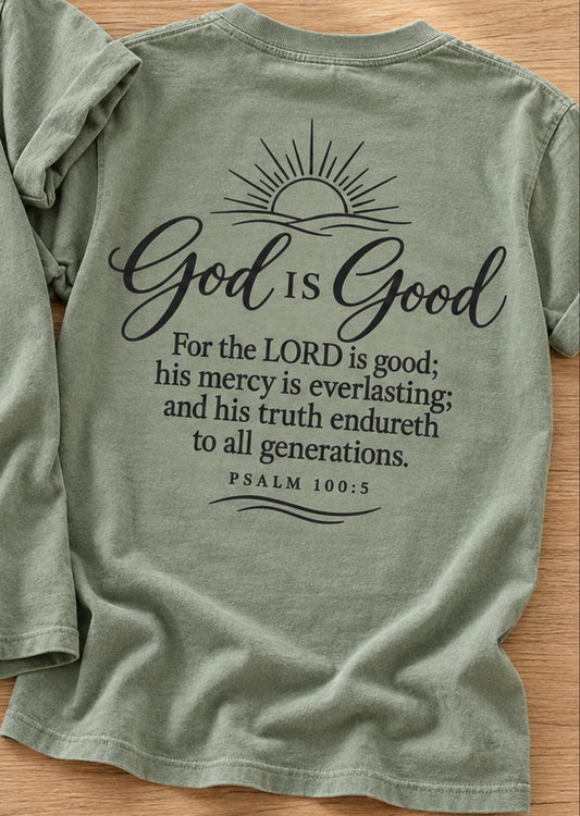 God Is Good Psalm 100:5 Rising Sun Scripture (DTF)