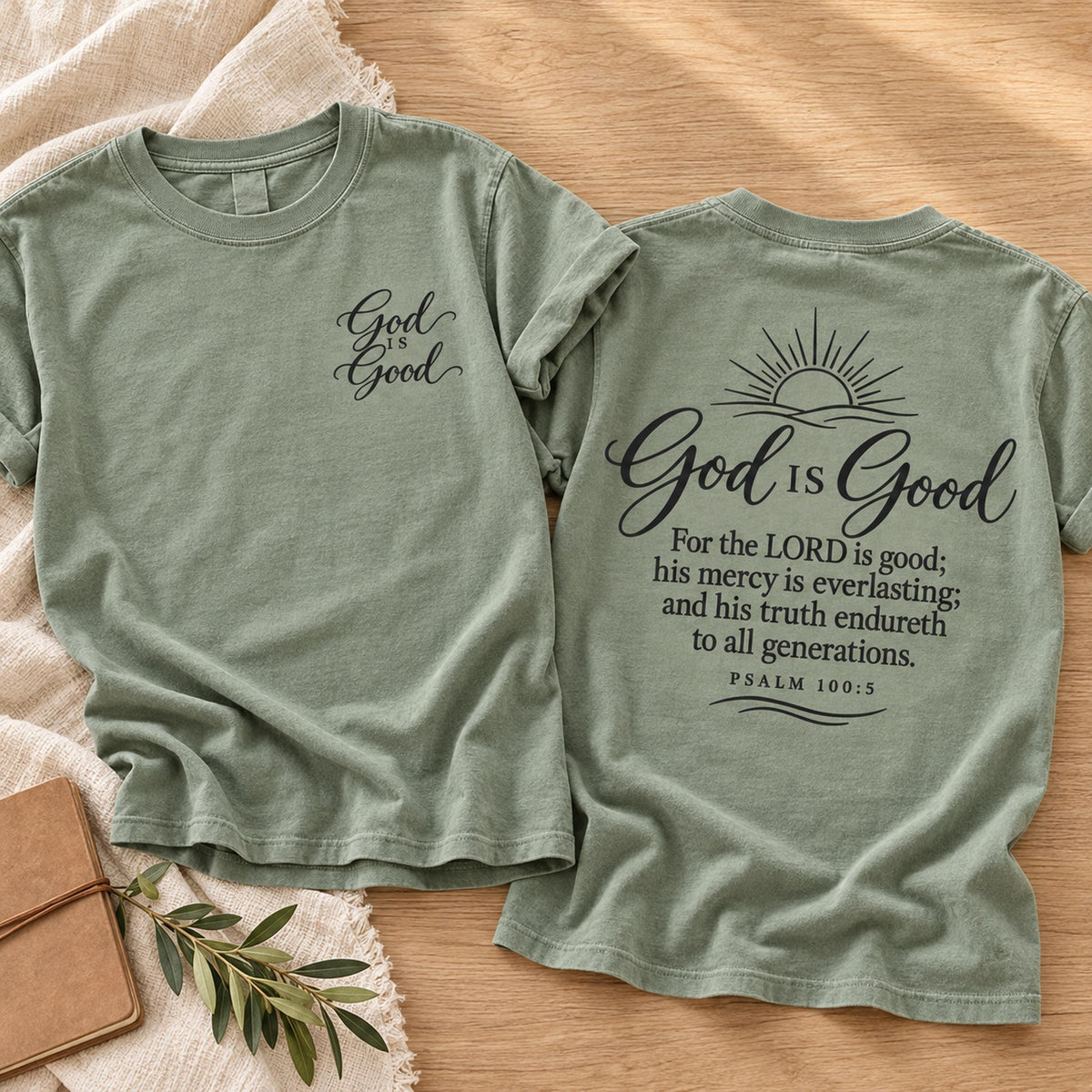 God Is Good Psalm 100:5 Rising Sun Scripture (DTF)