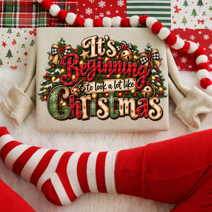 It's Beginning To Look A Lot Like Christmas Rustic Holiday (DTF)