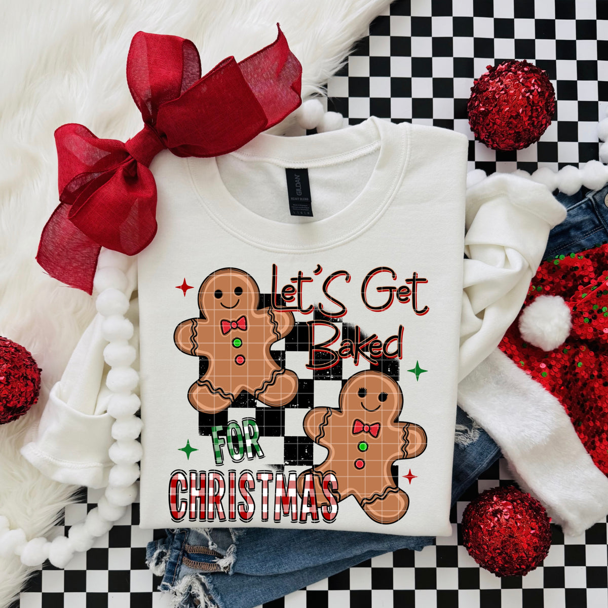 Let's Get Baked For Christmas Gingerbread Cookie Duo (DTF)