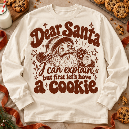 Dear Santa I Can Explain But First Let's Have A Cookie (DTF)