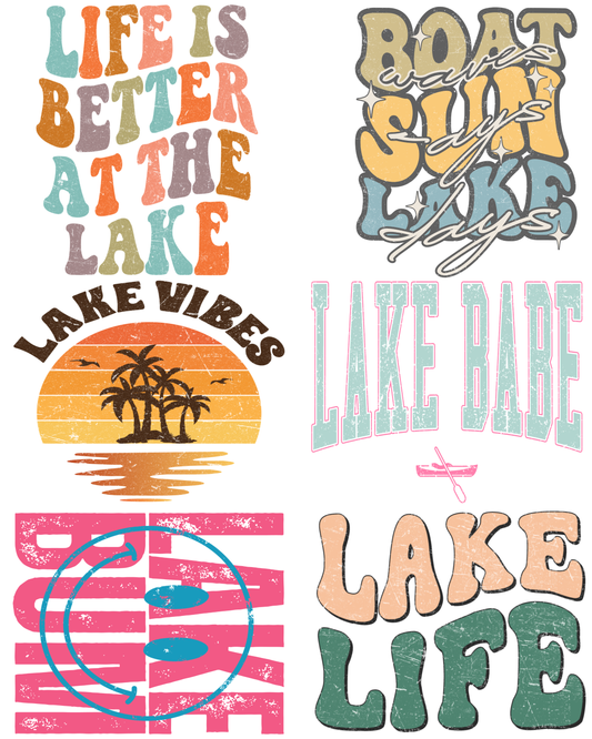 Lake Vibes - 30x24 -PREMADE GANG SHEET