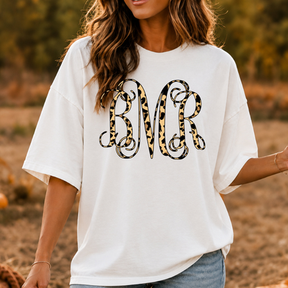 Fancy Cheetah - Custom Monogram Transfer