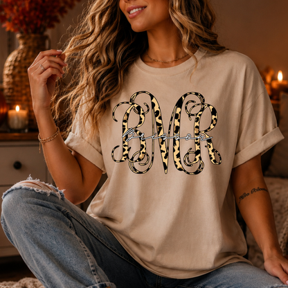 Fancy Cheetah - Custom Monogram Transfer