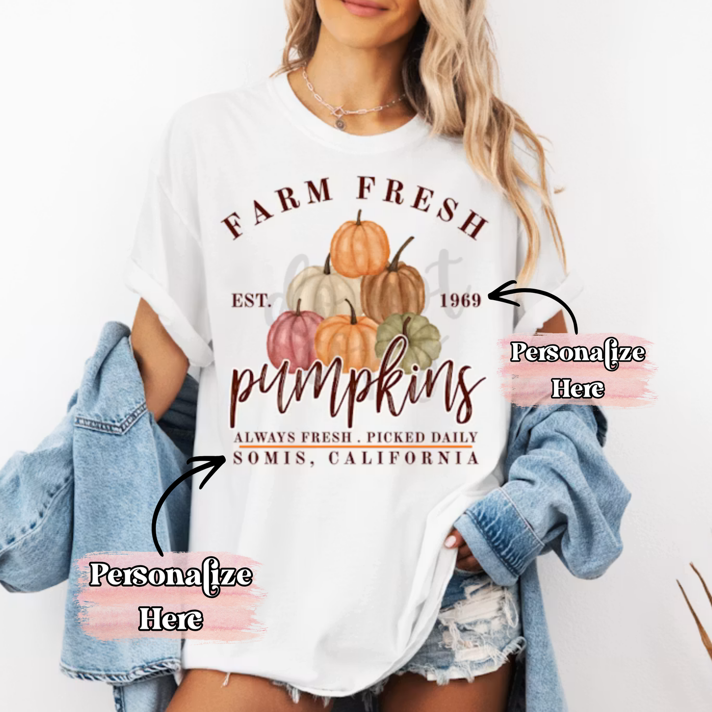 Small Town Fresh Pumpkins -  ‼️Fully Customizable Transfer‼️
