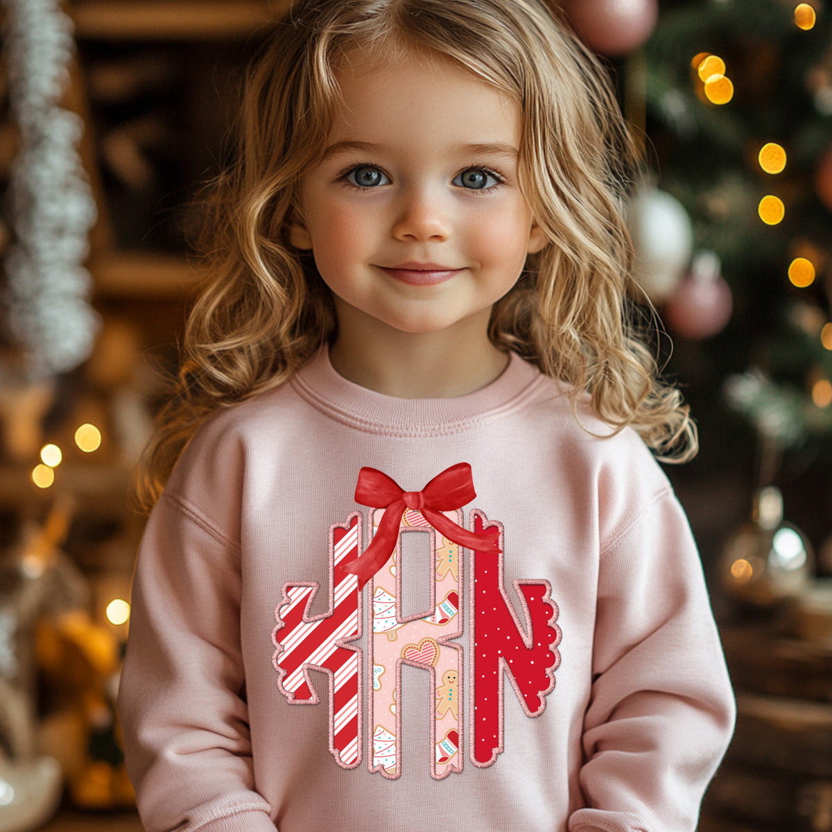 Christmas Cookie & Candy - Custom Monogram Transfer