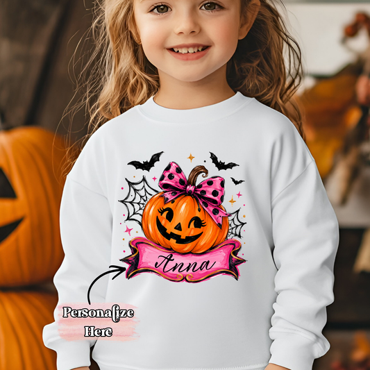 Brushstroke Pumpkin Nameplate -  ‼️Fully Customizable Transfer‼️