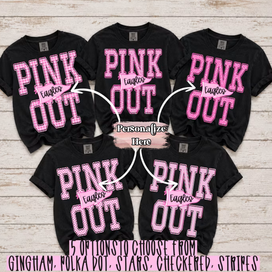 Pink Out Football Flag - ‼️Fully Customizable Transfer‼️