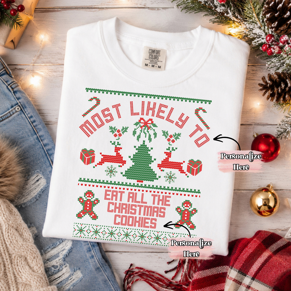 Faux Custom Ugly Sweater -‼️Fully Customizable Transfer‼️