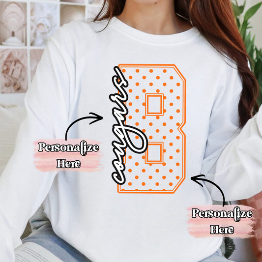 Polka Dot Initial & Name -  ‼️Fully Customizable Transfer‼️