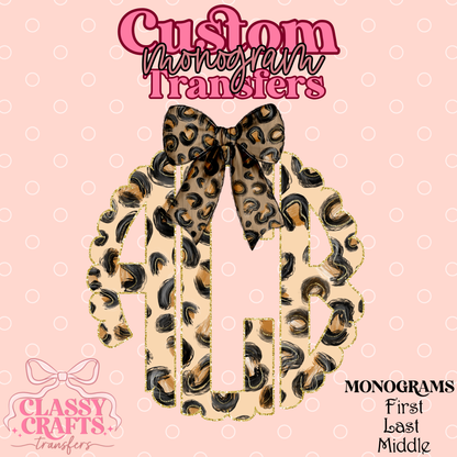 Queen Of The Jungle - Custom Monogram Transfer