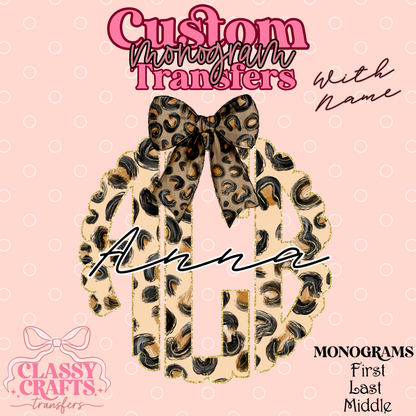 Queen Of The Jungle - Custom Monogram Transfer