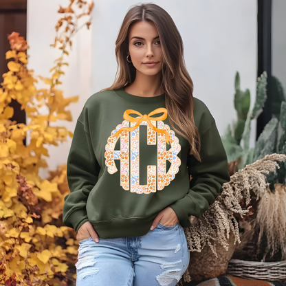 Fall Ditsy Floral - Custom Monogram Transfer