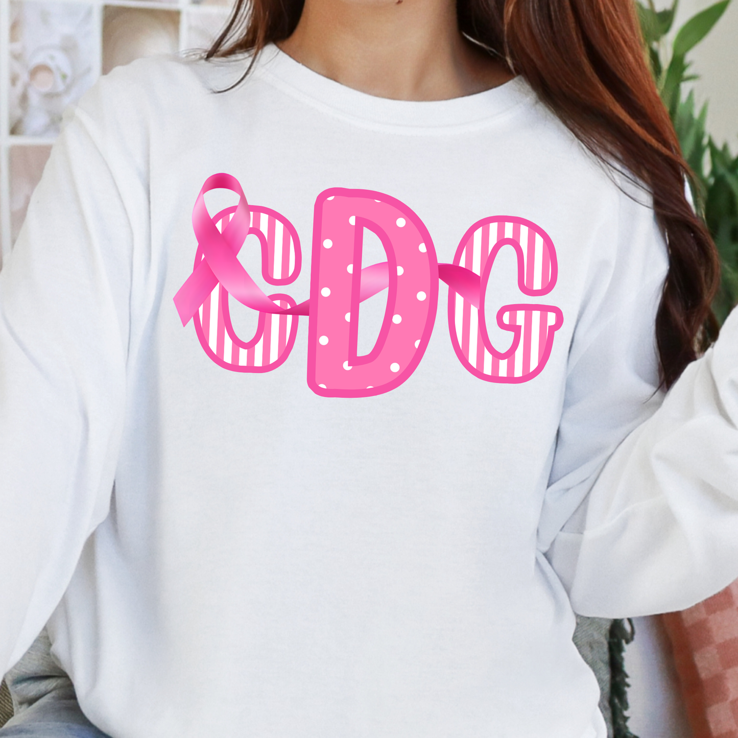 Pretty In Pink Awareness - Custom Monogram Transfer