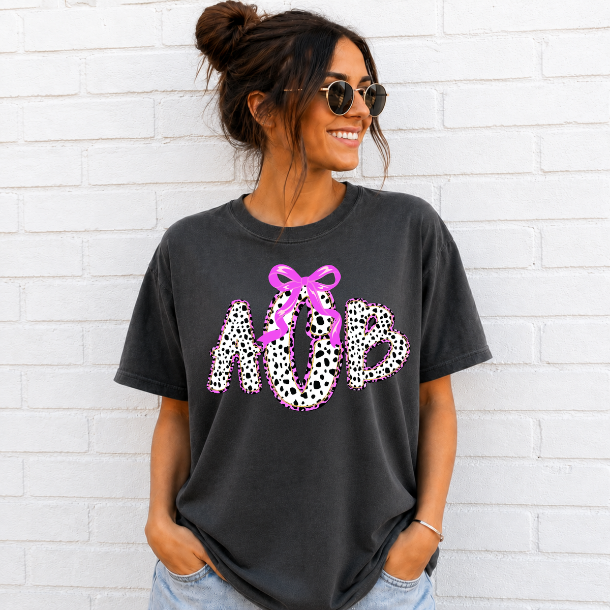 Pink Neon Dalmatian - Custom Monogram Transfer