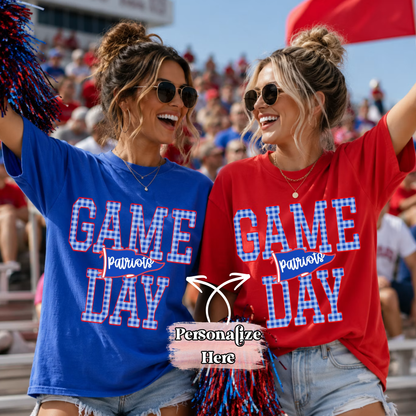 Patterned Game Day  - ‼️Fully Customizable Transfer‼️