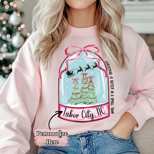 Small Town Christmas Snowglobe - ‼️Fully Customizable Transfer‼️
