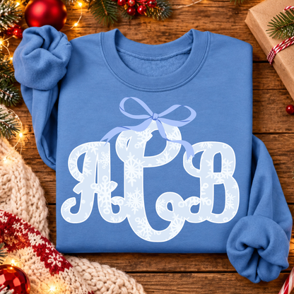 Coquette Snowflake - Custom Monogram Transfer