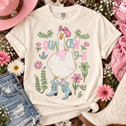 Quackn 9-5 Cowgirl Duck Boots Floral (DTF)