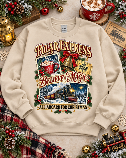 Polar Express Believe in the Magic All Aboard for Christmas (DTF)