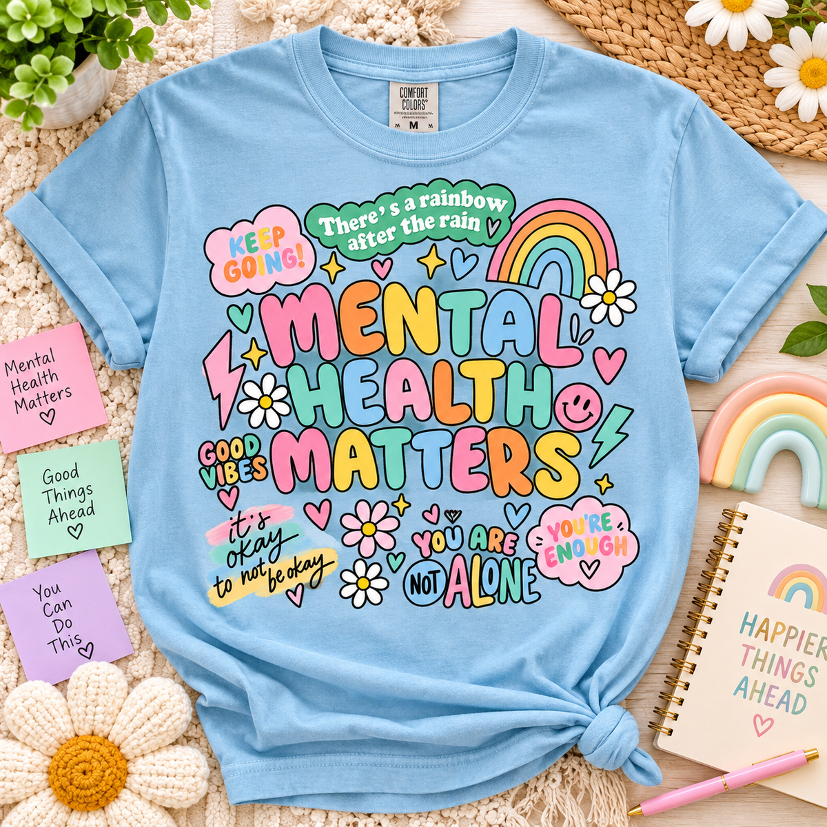 Mental Health Matters You Are Not Alone Good Vibes (DTF)