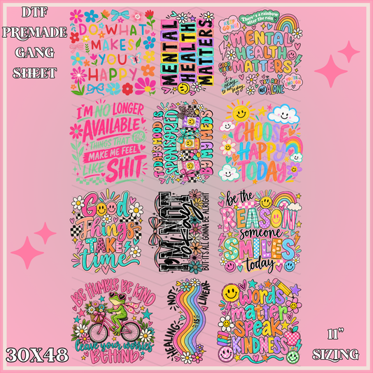 Choose Happy - 30x48 - PREMADE GANG SHEET