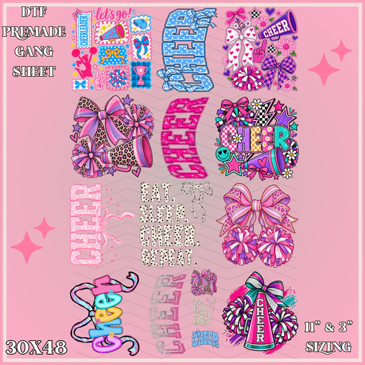 Cheer Life - 30x48 - PREMADE GANG SHEET
