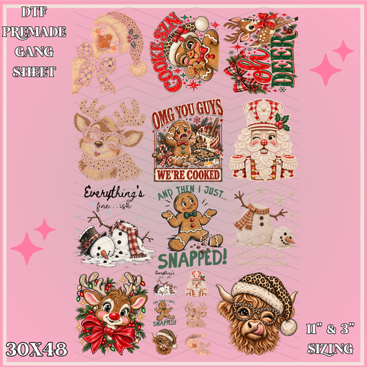 Christmas Shenanigans - 30x48 - PREMADE GANG SHEET