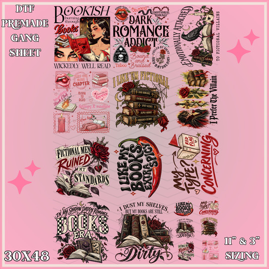 Dark Romance Addict - 30x48 - PREMADE GANG SHEET