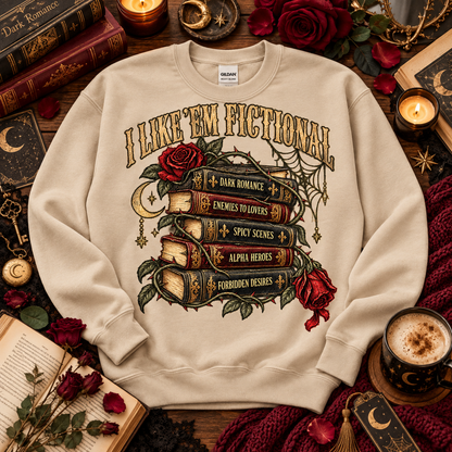 I Like Em Fictional Dark Romance Book Stack Gothic (DTF)