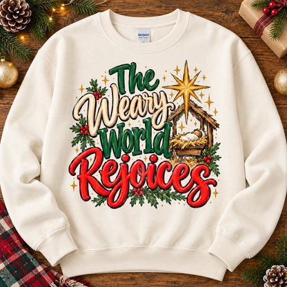 The Weary World Rejoices Nativity Christmas (DTF)