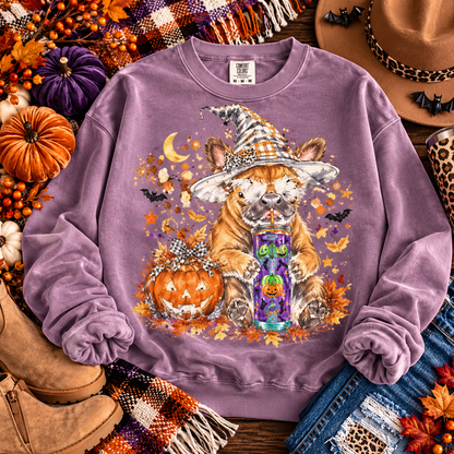 Halloween Bulldog Witch Hat Sunglasses Energy Drink Pumpkin (DTF)