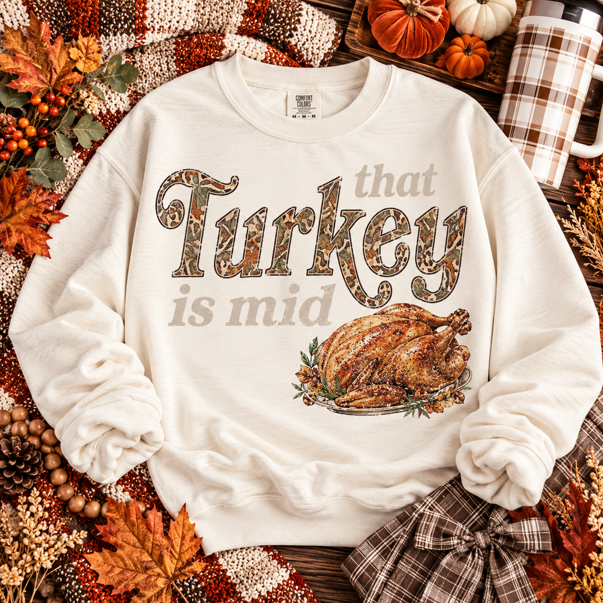 That Turkey Is Mid Woodland Camo Roasted Bird (DTF)