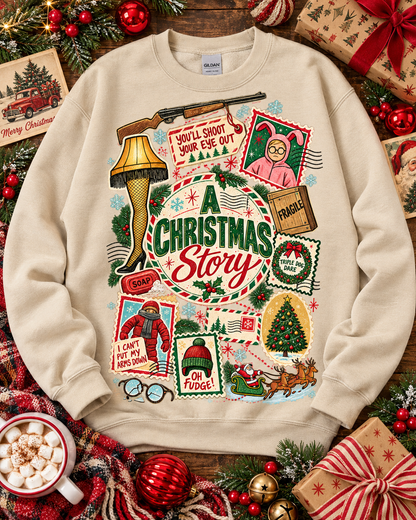 A Christmas Story Holiday Icons Collage DTF