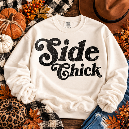 Side Chick Bold Retro Script Typography (DTF)