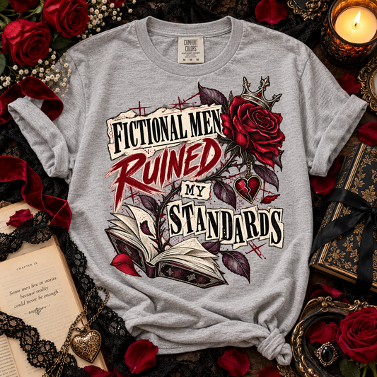 Fictional Men Ruined My Standards Rose Book Design (DTF)