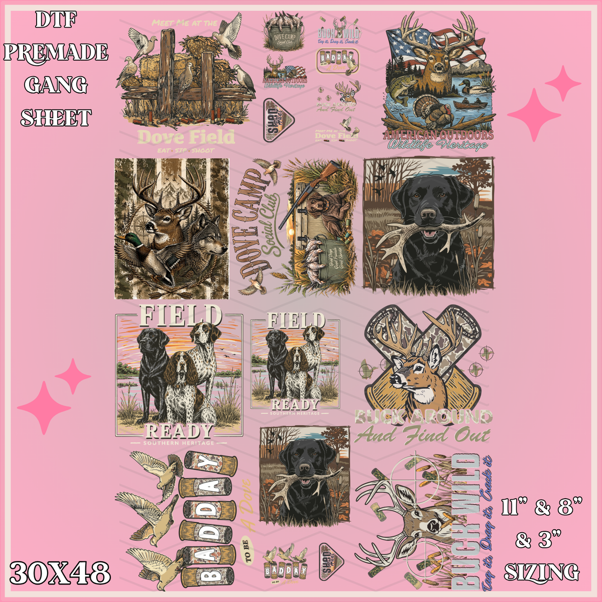 Field Ready - 30x48 - PREMADE GANG SHEET